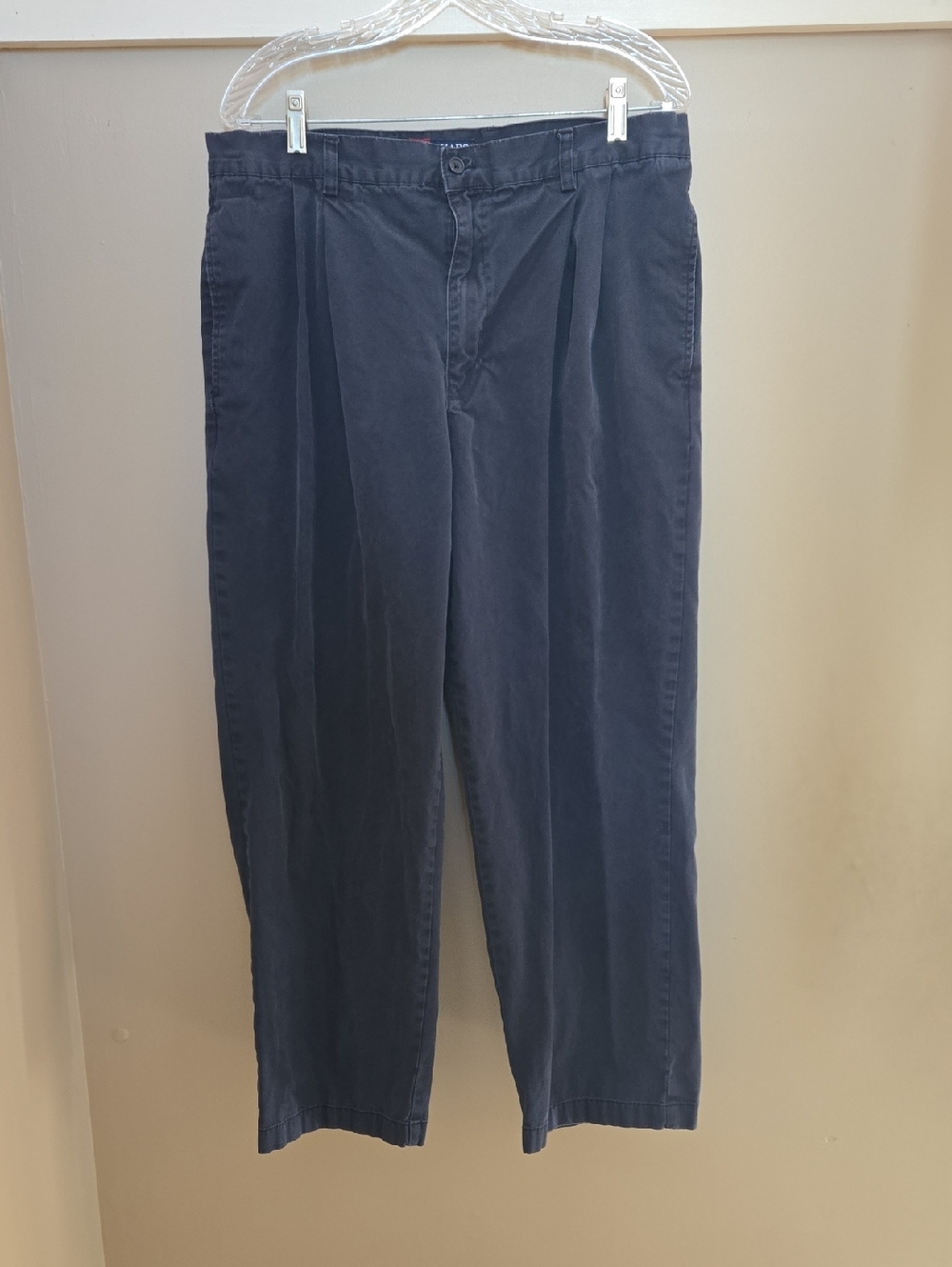 Chaps Navy Pleated Men's Chinos